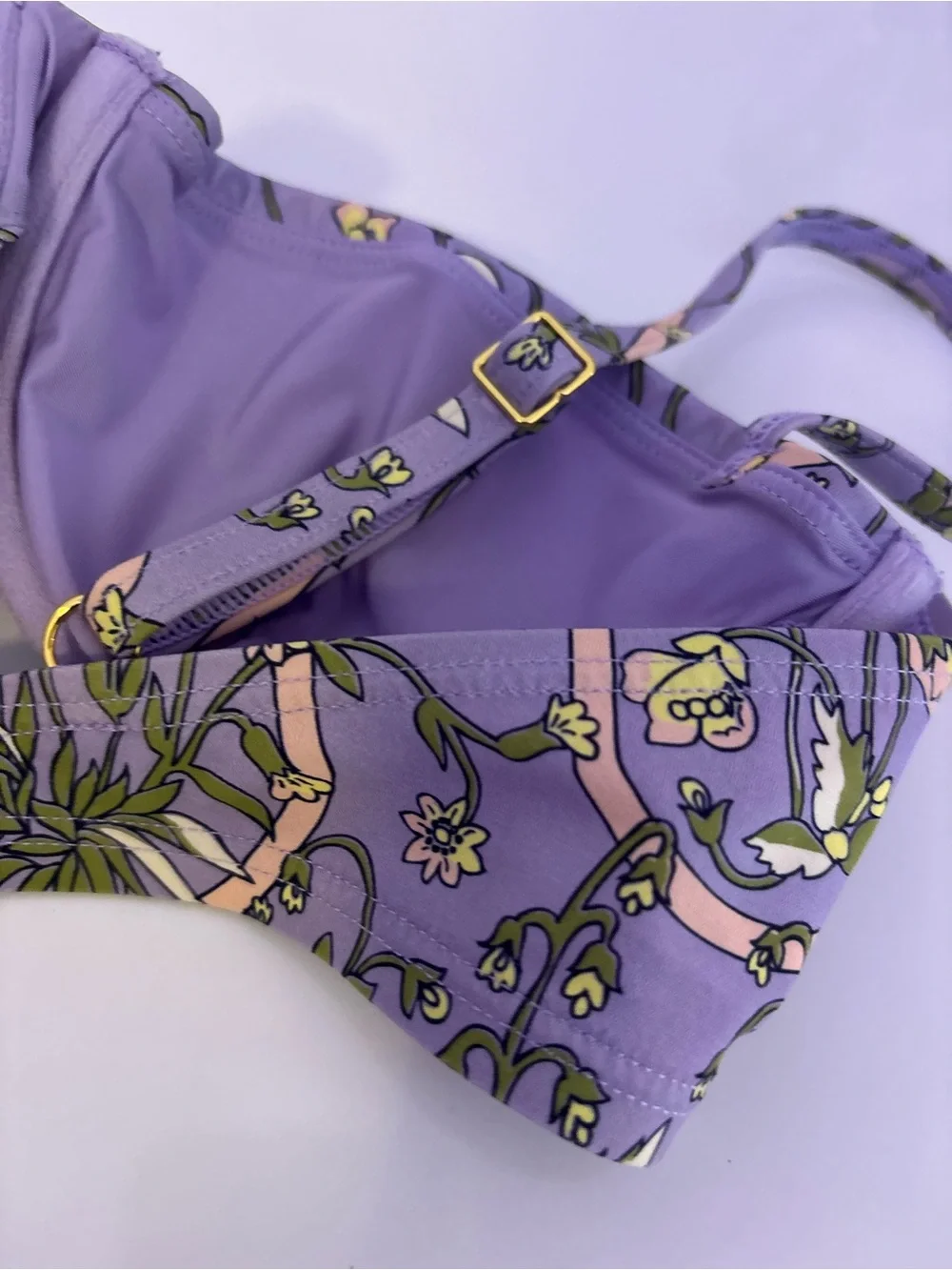 Tory Burch XS Lilac Floral Swim Top